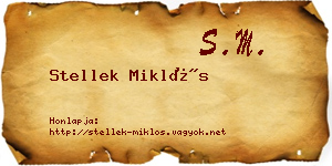Stellek Miklós névjegykártya