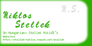miklos stellek business card